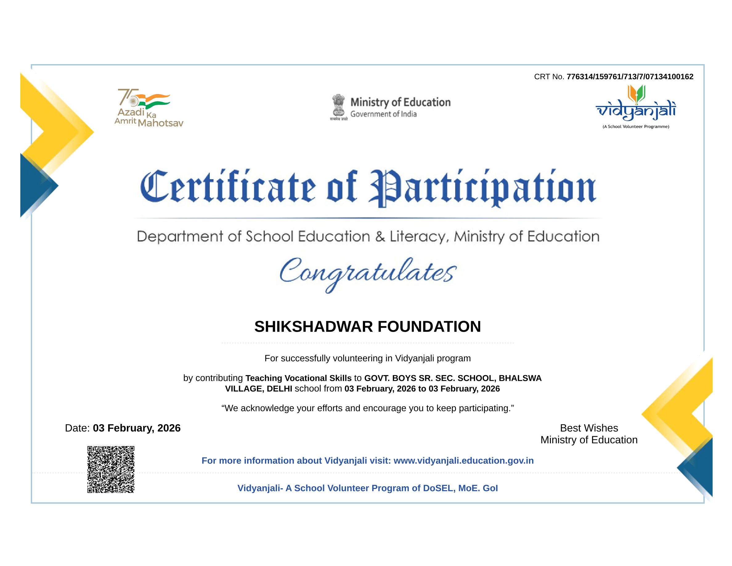 Teaching Vocational Skills — Bhalswa Village