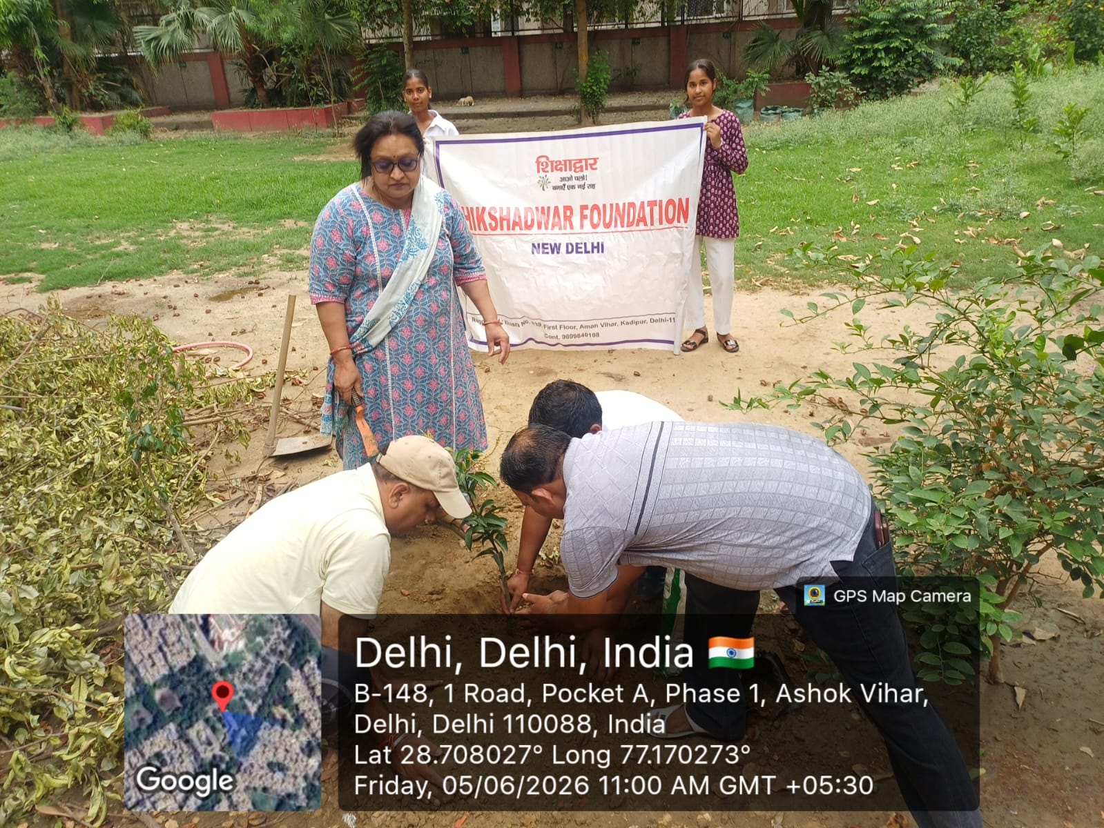 A Shikshadwar tree-plantation drive at a Delhi school